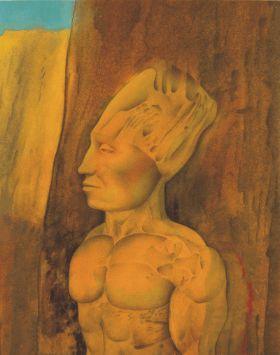 Visionary Head - Fej vízió (Olaj és grafit papíron)